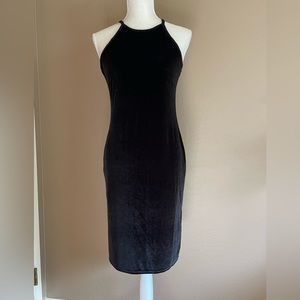 Black Evening Velveteen Dress